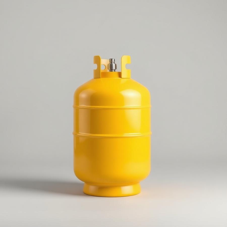 22kg yellow LPG gas cylinder supplied by Zam Zam Gas Trading
