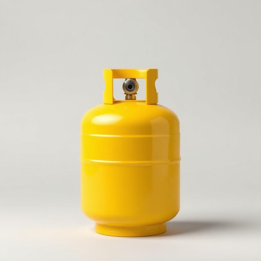 5kg yellow LPG gas cylinder supplied by Zam Zam Gas Trading